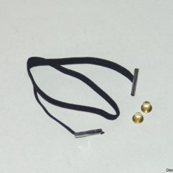 Flachgummischnur mit 2 Ösen (Gold) 1 Set
