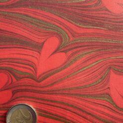 Alternative view of Marmor 6 Herzen rot mit Gold,  50 x 70cm