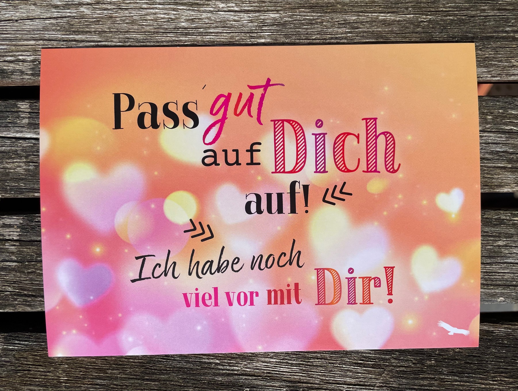 Postkarte Pass Gut Auf Dich Auf Ich Habe Noch Viel Vor Mit Dir Designer Schachteln