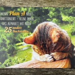 Postkarte "Wenn Plan A nicht funktioniert - keine Panik. Das Alphabet hat noch 25 andere Buchstaben.“