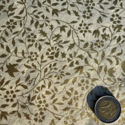 Alternative view of Loktapapier Blütenranken Gold auf Natur ca. 50 x 75cm