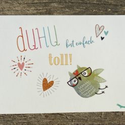 Postkarte „duhu bist einfach toll!“