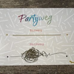 Postkarte "Partyweg Hinweg - Heimweg"