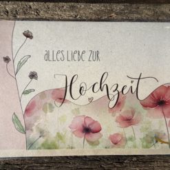 Klappkarte:“ alles Liebe zur Hochzeit“
