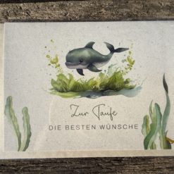 Klappkarte:“ Zur Taufe die besten Wünsche“