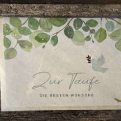 Klappkarte:“ Zur Taufe die besten Wünsche“