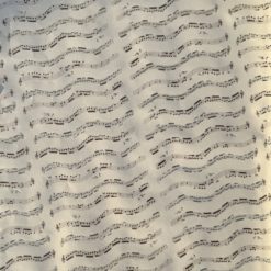 Note - Noten Schwarz & Gold geschwungen mit Goldfolie veredelt 70x100cm