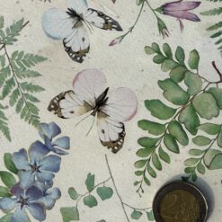 Alternative view of Farn, Blumen und Schmetterlinge mit Gold 50x70