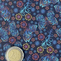 Alternative view of Schmetterlinge floral auf dunklem Hintergrund 50x70