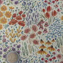 Alternative view of Buntes Blumenmeer mit Gold 50x70